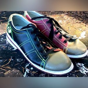 LINDS World IMPEX Bowling Shoes Women’s Red Black Leather Shoes Size 6